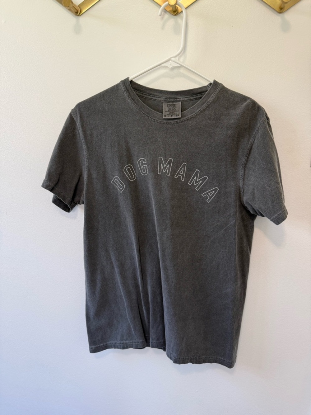 Comfort Colors Dog Mama Tee - Charcoal Gray